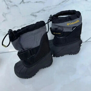 Columbia Kids Powder Bug Insulated Waterproof Snow Boots Black Size 6